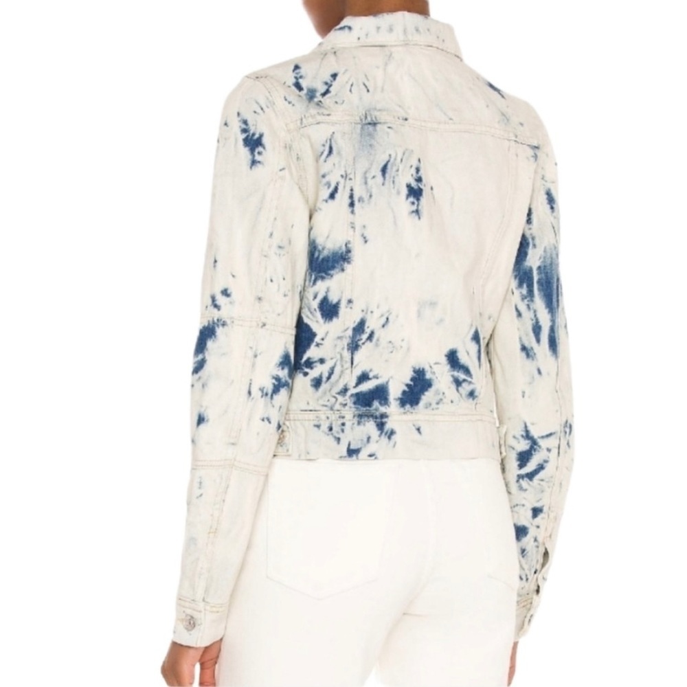 Free People Rumors Denim Jacket in Jones Tie Dye Blue - Picture 5 of 11